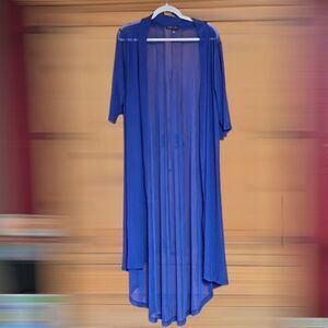 Crazy Train Sheer Purple Duster so BOHO